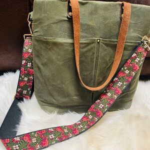 Handmade in America Waxed Canvas Crossbody bag